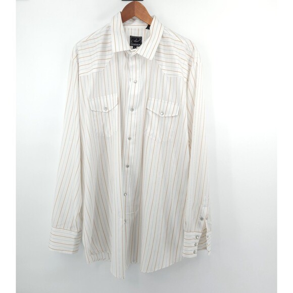 Roper Shirt Men's XL Pearl Snap Long Sleeve Striped Pockets - Picture 1 of 10
